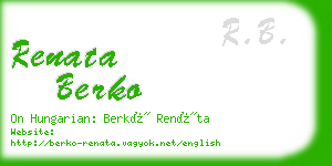 renata berko business card