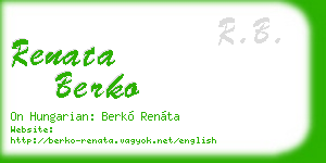 renata berko business card